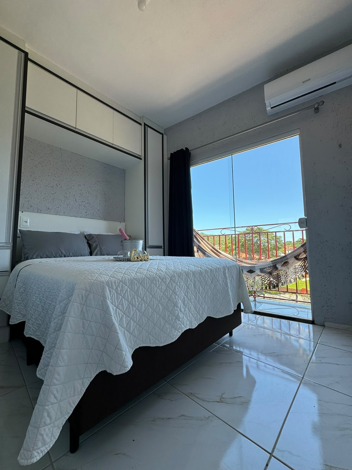 Cama de casal — Apartamento de 1 quarto
